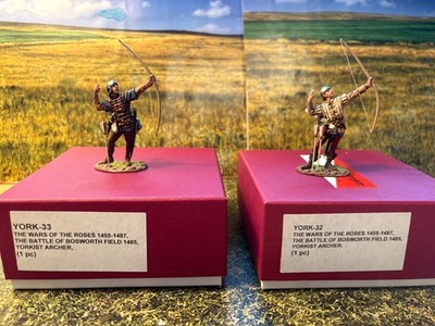 John Jenkins Designs Wars of Roses. 2 Yorkist Archers YORK-32 & 33.