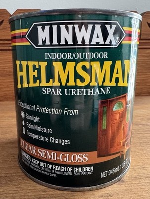 Minwax Helmsman Spar Urethane Semi-Gloss, All-Weather Wood Finish 1 Qt USA