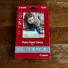Genuine New Canon Pixma Glossy Inkjet Photo Paper GP-601 4"x6" 50 Sheets 50 Lbs