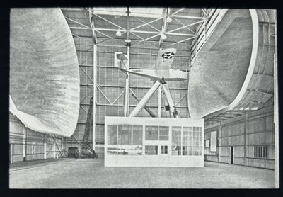 Magic Lantern Slide. Aeronautics. NASA. (NACA) Full Scale Wind Tunnel. 1930s