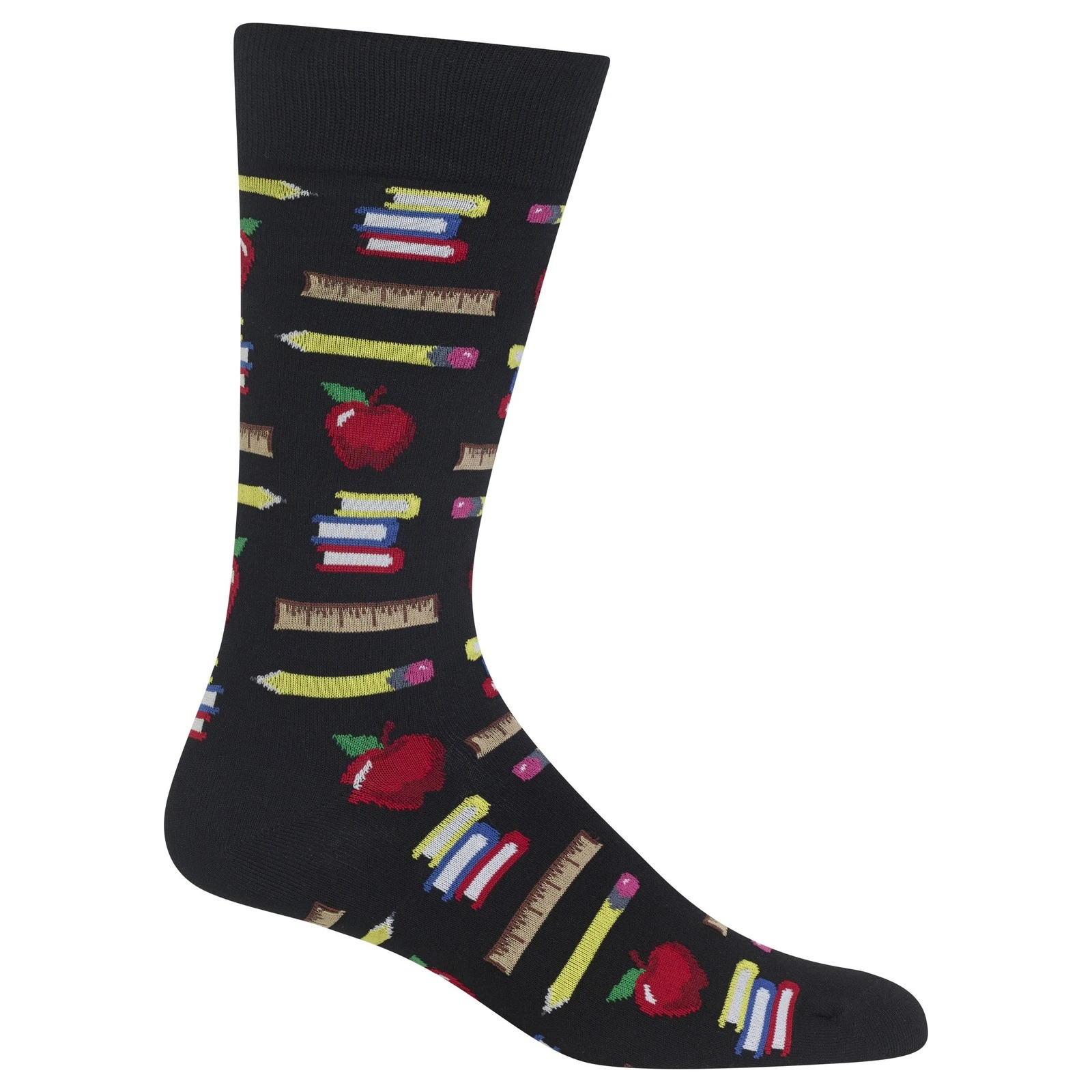 mens Occupation Novelty Fashion Crew Casual Sock, Teacher's Pet (Black), 6 12 US