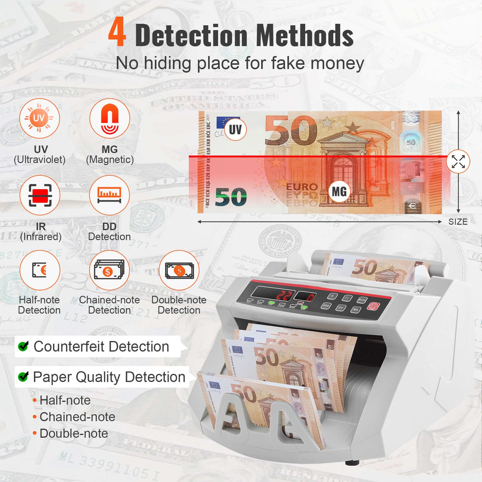 Machine argent liquide et compteuse de billets Euro pour PME - 3