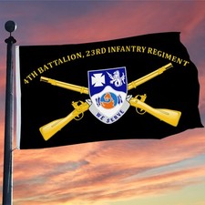 4th Battalion, 23rd Infantry Regiment Us army Flag 3x5Feet with Brass Grommets