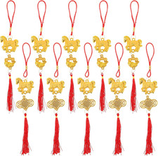 10Pcs Chinese New Year Decorations 2026 Year of the Horse Hanging Pendant Chines
