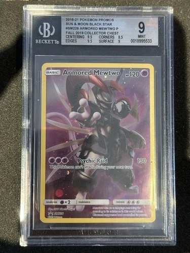 Armored Mewtwo SM228 Sun & Moon Black Star Promo Fall 2019 Beckett BGS 9