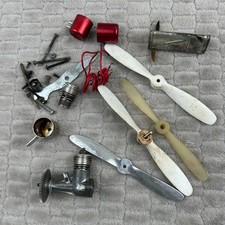 RC Plane Part Lot Wasp .049 Engine Propellers Fuel Tank Untested