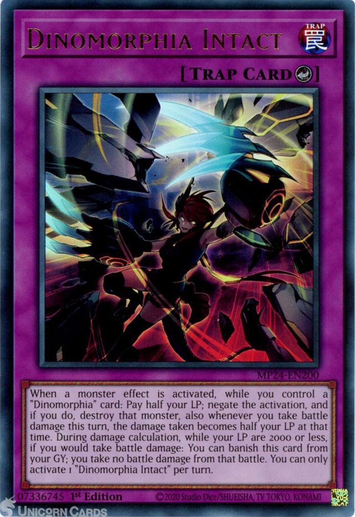 MP24-EN200 Dinomorphia Intact : Ultra Rare 1st Edition YuGiOh Card