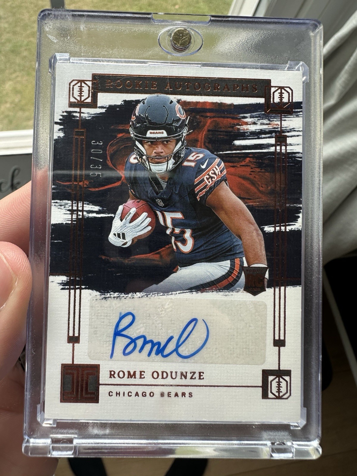 2024 Panini Impeccable Rookie Auto BRONZE Rome Odunze #RA-ROE /35 Chicago Bears