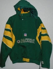 Vintage Green Bay Packers Pullover Mens M Green Kangaroo Pouch Starter Pro Line