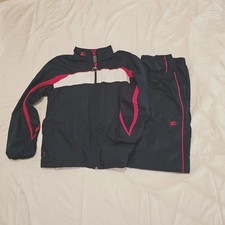 Vtg Starter Jacket Pant Set Boys Windbreaker 16/18 Blue Red White Full Zip
