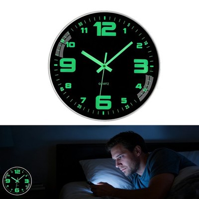 Leuchtende Wanduhr 30cm Modern Lautlos Ohne Ticken Batteriebetrieben mit LED
