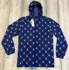 Image of Adidas H59047 Real Madrid Q2 Windbreaker Track Tops Jacket Blue Size Small NEW