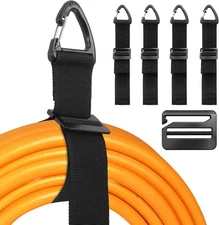 Extension Cord Holder Organizer - Hanger 4 pack 20 inch, Black 