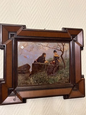 HAND PAINTED PORCELAIN PLAQUE Ca 1890 Gemälde Porzellanbild Porzellan Bild