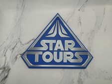 Star Tours Style Sign Retro Space Ride Wall Decor Sci-Fi Theme Display Plaque