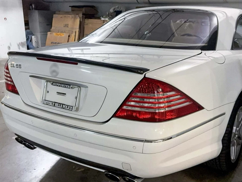 Carbon Fiber L Type Trunk Spoiler For Mercedes Benz CL Class W215 C215 1998-2006 - Image 4 of 4