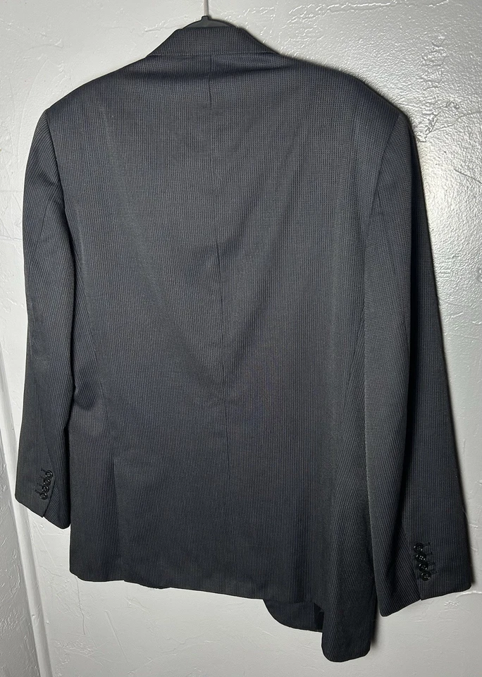 Ralph Lauren Etiqueta Púrpura Para Hombre 42L Tres Botones Traje Chaqueta Blazer Azul Marino Rayas Foto 3 de 4