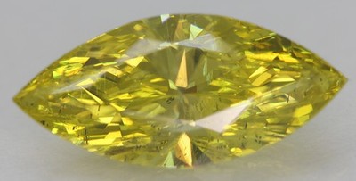 Cert 2,55 Karat Canary Yellow VS1 Marquise Natürlicher Diamant, Enh.
