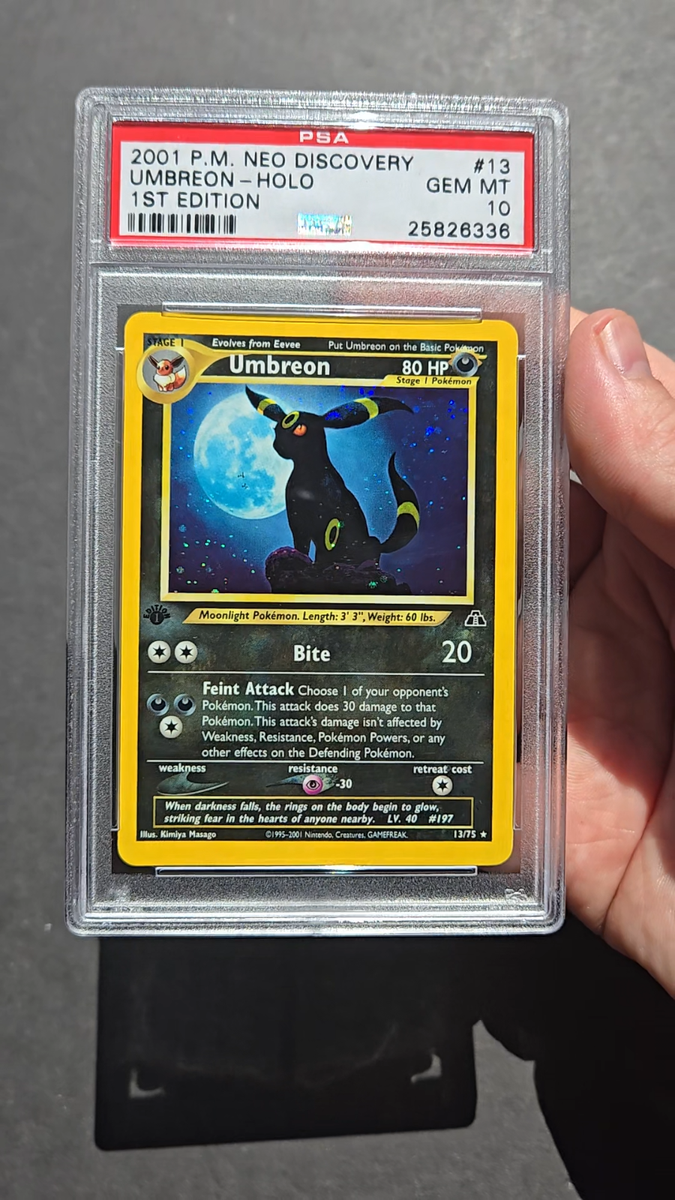 Pokemon PSA 10 1ST EDITION NEO DISCOVERY UMBREON 13/75 - GEM MINT