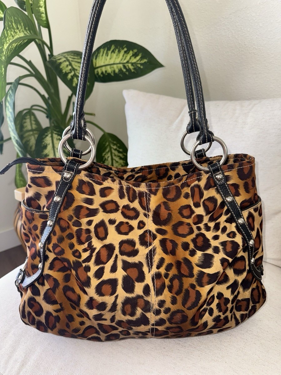 バッグ HANTINGWORLD 2way bostonbag animal y2k Y2K Kathy Van Zeeland Leopard Cheetah Print Women's Tote Shoulder