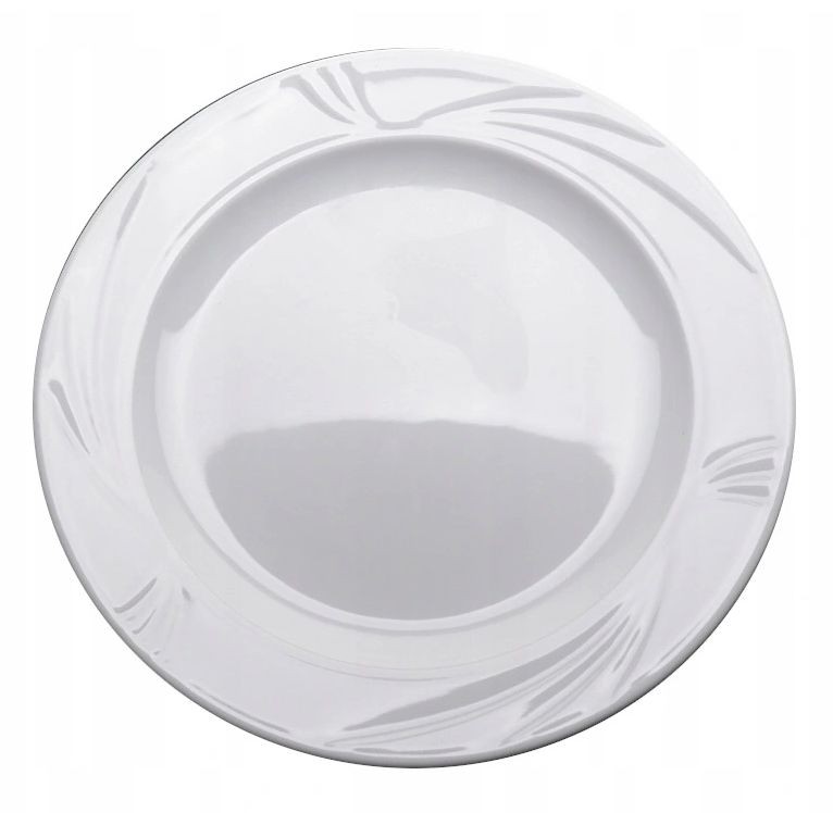 Flacher Essteller 25cm Porzellan für Gastronomie & Haushalt