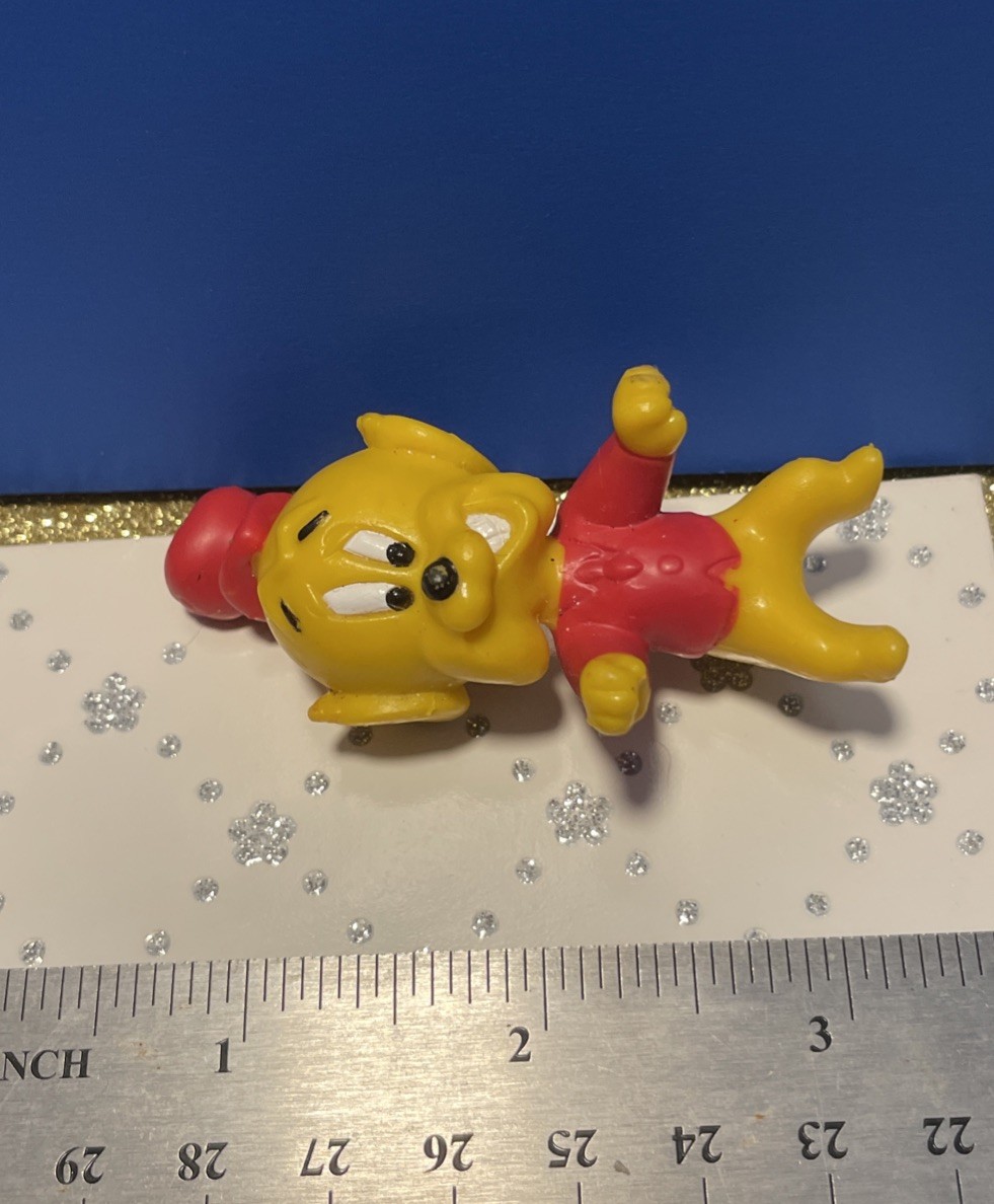 Disney Bonkers Pal Jitters A Dog PVC Figure Yellow Dog Red Hat