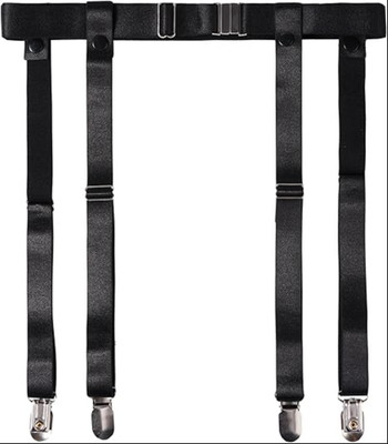 Plus Size Thigh Garter Belt and Stockings Set, Adjustable High Elastic Design