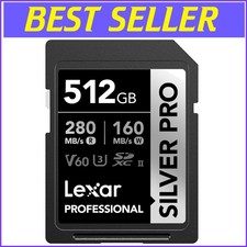 High-Speed 512GB SILVER PRO SD Card, UHS-II for Stunning Video  Photo Work