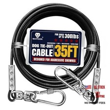 Tie Out Cable for Dogs Up to 300lbs,35ft Extra Strong 1000lbs Break Strength