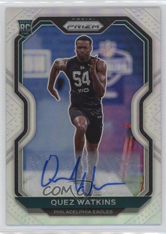 2020 Panini Prizm Rookie Silver Prizm Auto Quez Watkins #344 Auto 13st