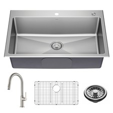 Kraus KCL-1706 Standart Pro 33" Undermount Single Basin Stainless - Satin