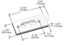 White Tilt Window Latch; 2-3/16" Screw Holes - Package