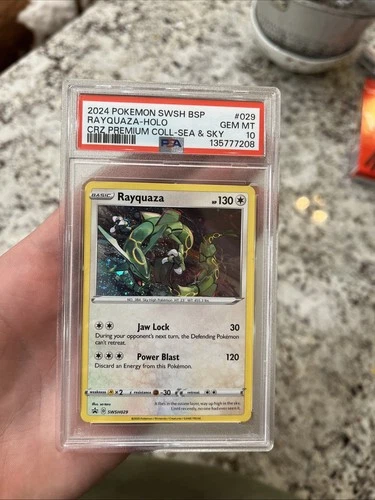 Rayquaza SWSH029 Holo Black Star Promo Psa 10 NEW CERT