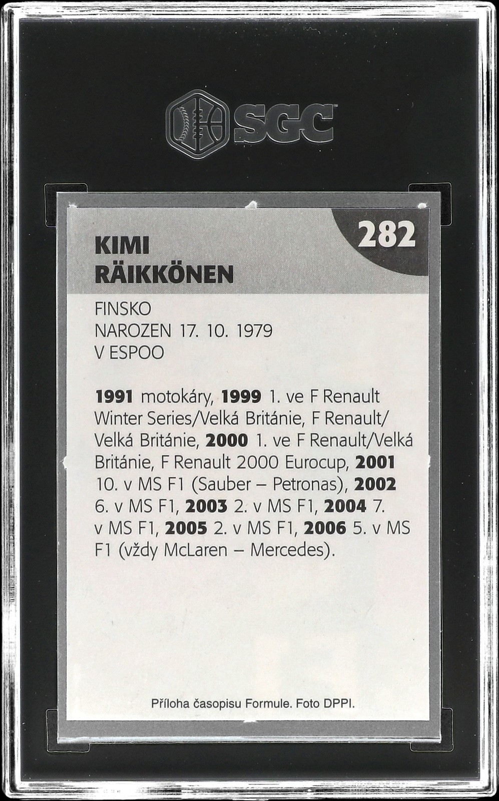 2007 FORMULE & MOTOGP #282 KIMI RAIKKONEN SGC 9