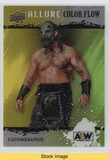 2022 Upper Deck Allure AEW Color Flow Yellow Green Luchasaurus #R-20 READ gy2