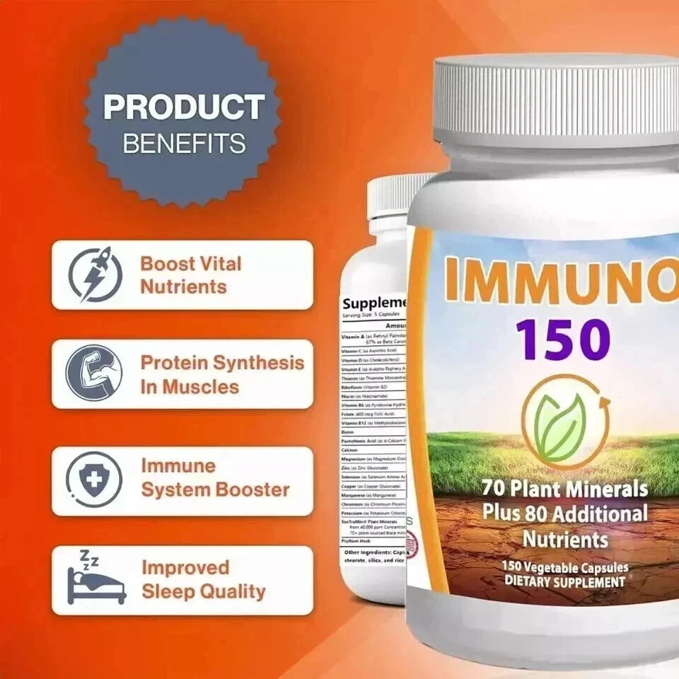 3 PACK IMMUNO 150 THE ULTIMATE MULTI VITAMIN, IMMUNE BOOSTER, 150CAPS - Exp 2027 - Image 4 of 4