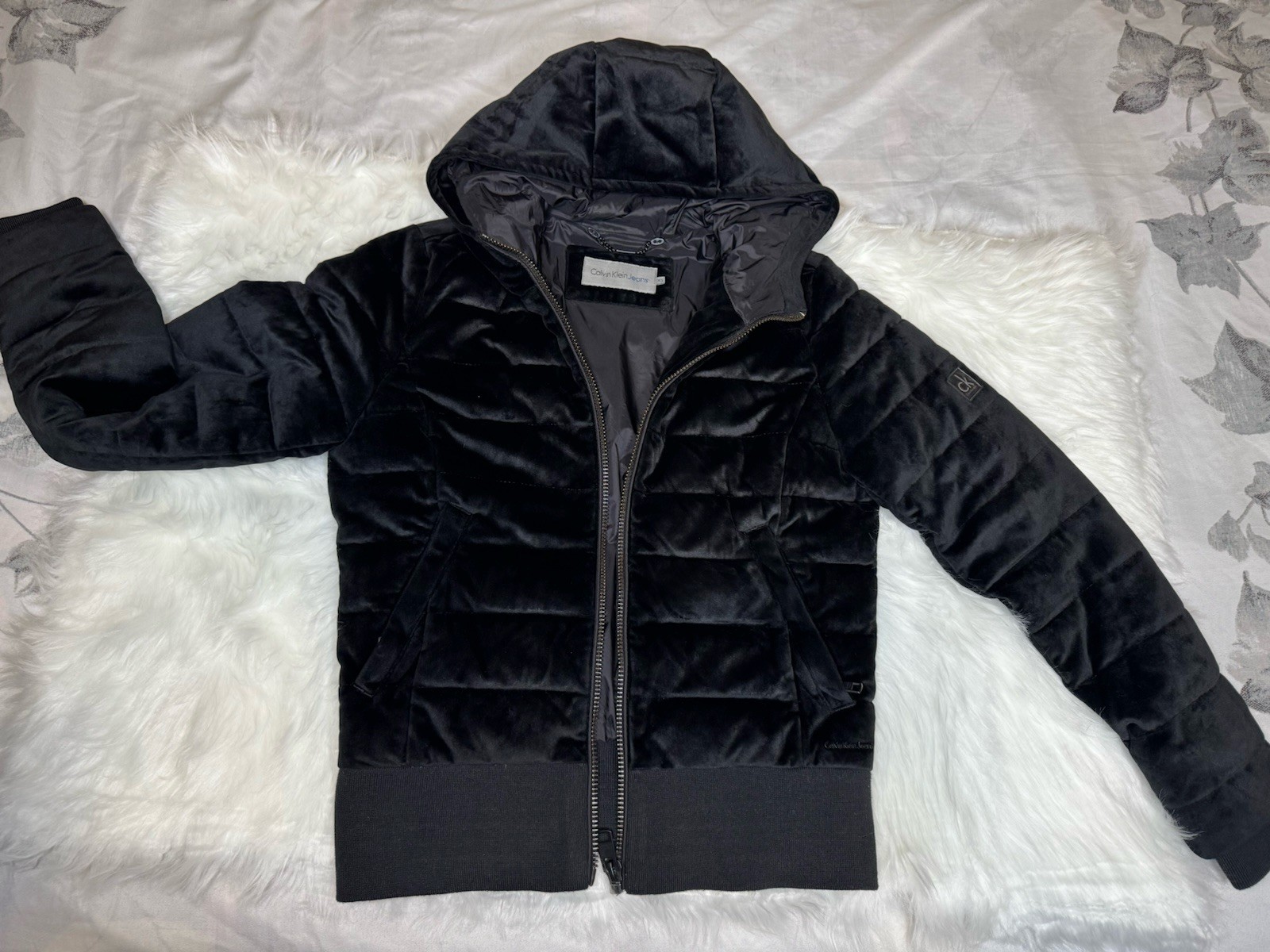 Calvin Klein Black Puffer Jacket Size- XS