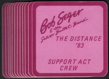 Bob Seger Backstage Pass - Wholesale - 1983 Set of 12 Cloth Passes