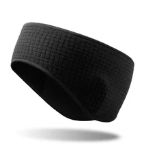  Lightweight Soft Fleece Headband - Breathable Ear Muffs for Men 1PC Black