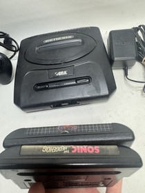 Sega Genesis Console Model 2 W/ Controller Cables 2 Sonic Games Tested Working