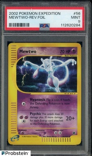 2002 Pokemon Expedition #56 Mewtwo Reverse Foil PSA 9 MINT
