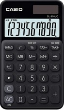 Casio SL-310UC-BK Taschenrechner Schwarz Display & Faber-Castell 183800 - Dosens