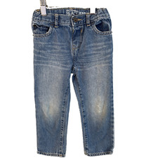 Children's Place Unisex Denim Straight Leg Blue Jeans Size 4T Adjustable Waist