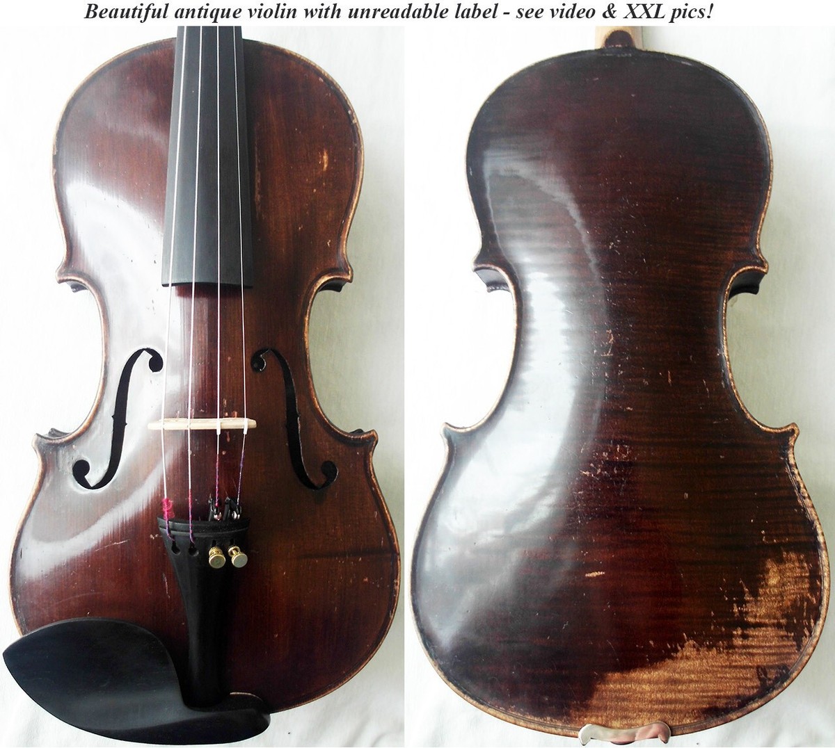 OLD GERMAN VIOLIN early 1900 - video - ANTIQUE MASTER RARE
