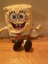 TY Original Beanies Spongebob Squarepants 2007 With Suction Pads Tags Damaged