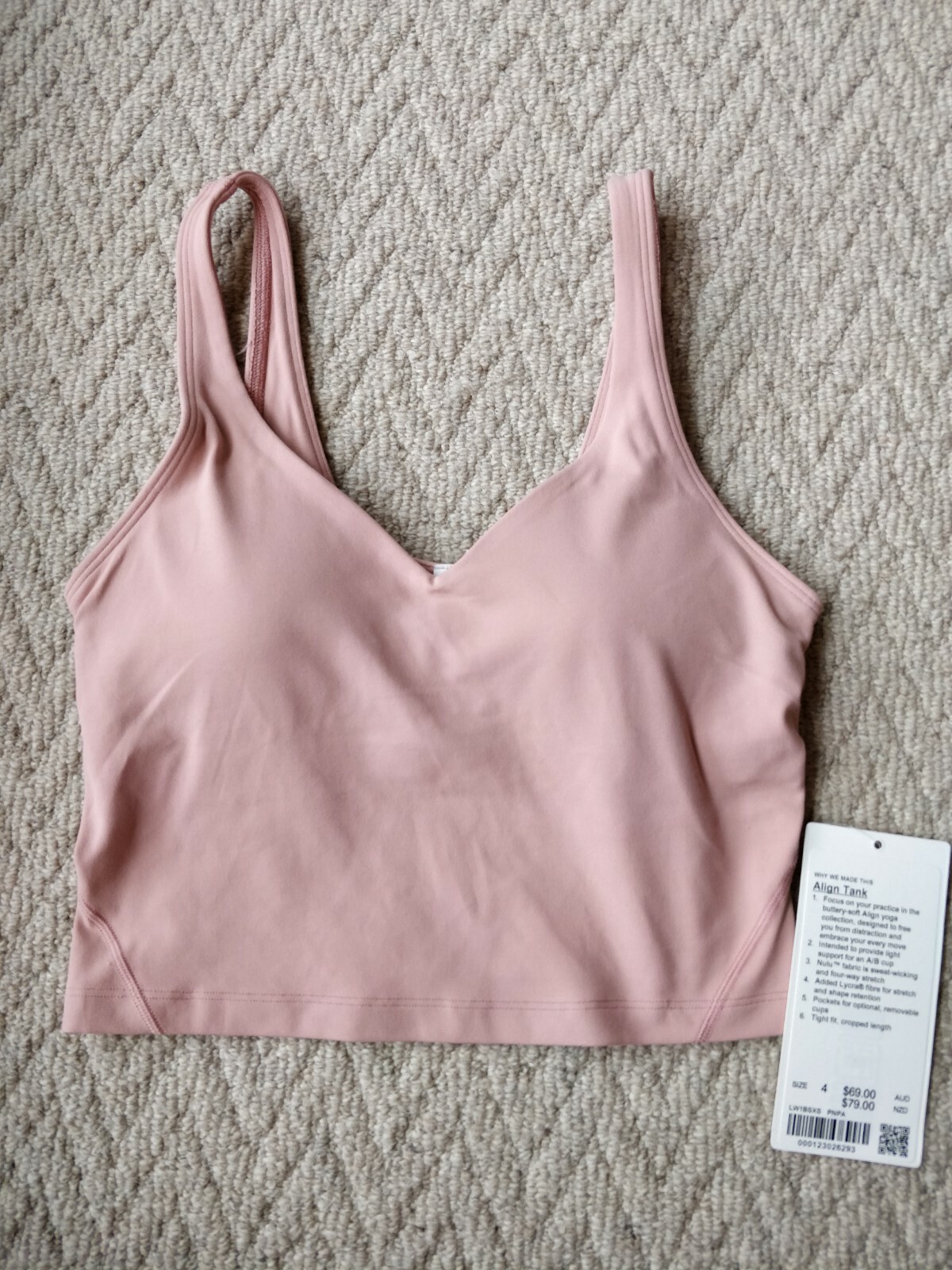 ⭐NWT Lululemon Align Tank Pink Pastel Size 4 RARE