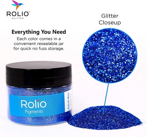 ROLIO Vibrant Holographic Cosmetic Grade Glitter for Resin, Makeup, Face & Body - Picture 38 of 51