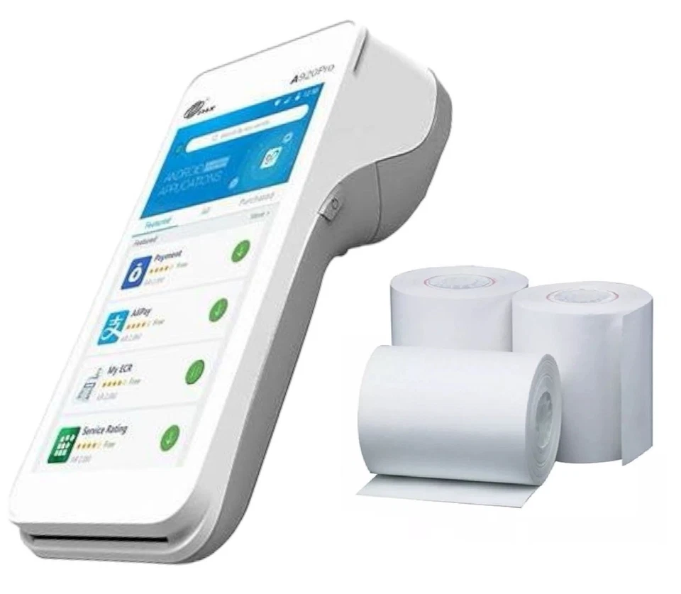 PAC SUPPLIES GLOBAL LTD Replacement Receipt Paper for PAX A920 & PAX A920 Pro Payment Device, 20 Rolls