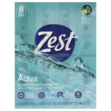 Deodorant Bar Soap - Aqua by Zest for Women - 8 x 4 oz Bar Soap