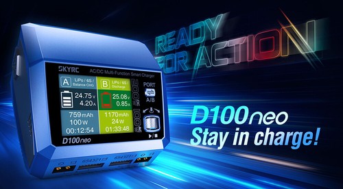 SkyRC D100neo Battery Charger AC 100W DC 200W for LiPo/Life/LiIon/LiHV/NiMH/NiCd - Picture 2 of 16